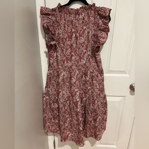 Moodie High Neck Purple Floral Dress Size Large